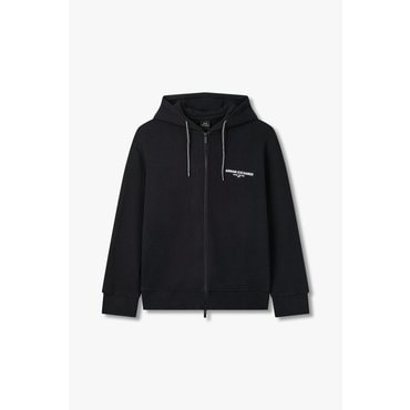 ARMANI EXCHANGE 남성 배색 로고 후디드 집업(A415131008) 다크 네이비