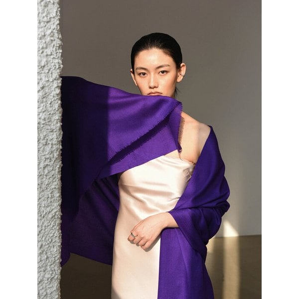 pashmina muffler_Shawl royal purple