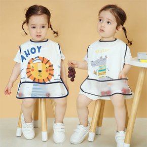 반투명 포켓 민소매 유아 방수턱받이(M-XL)204683