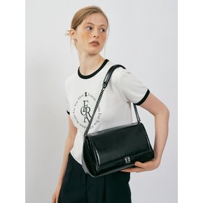 CLASSIC LOGO BIG CHAIN BAG [BLACK - CRINKLE]