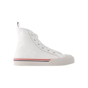 4332259 Thom browne Collegiate high top on tartan tread sole in vitello calf leather