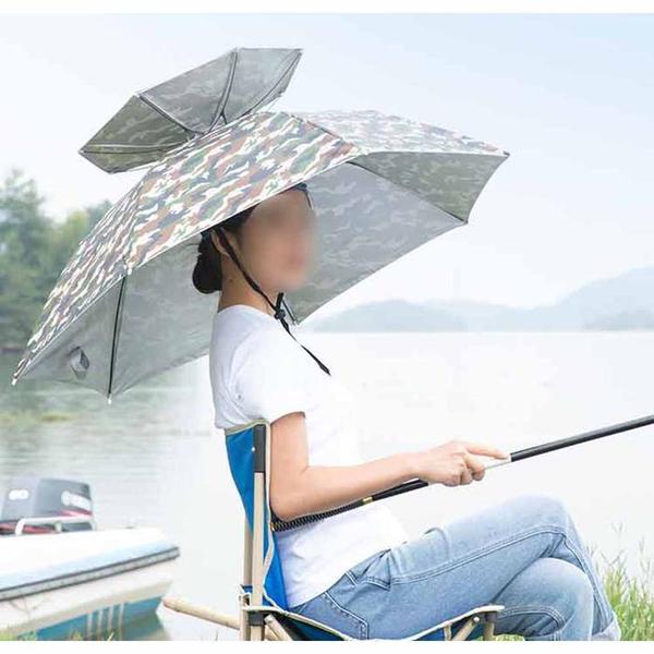핸즈프리 헤드 양우산 낚시우산 휴대용 우산(1)