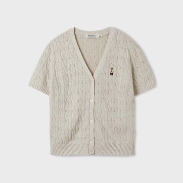 후아유 Steve V-Neck Melange Cardigan WHCKF2521F