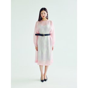 CHIFFON MIDI DRESS _ PEACH