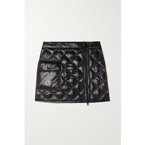 Quilted Shell Down Mini Skirt 블랙