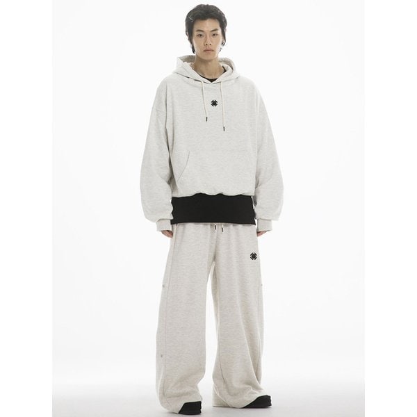 DEMONIC ANGEL OVER FIT HOODIE - OATMEAL