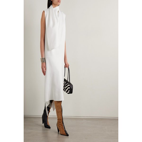 케이트 로엘 드레이프 듀체스 새틴 미디 원피스 46376663162958431