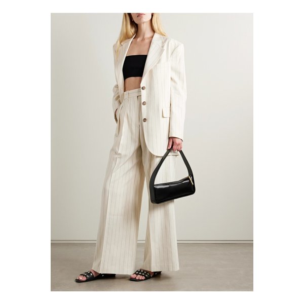 사라 오버사이즈 핀스트라이프 우븐 블레이저 오프 화이트 46376663162878660