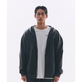 ALI THE GREATEST 피그먼트 오버핏 후드집업 차콜