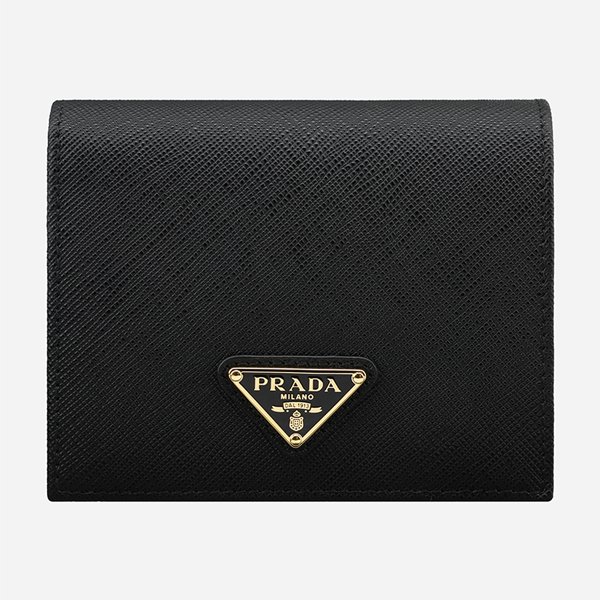[시흥점] [프라다]6S 1MV204 QHH F0002 사피아노 트라이앵글 반지갑 블랙