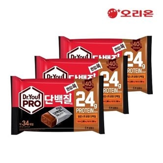  오리온 닥터유 프로 단백질바 한입쏙(약34개입, 총420g) x 3개