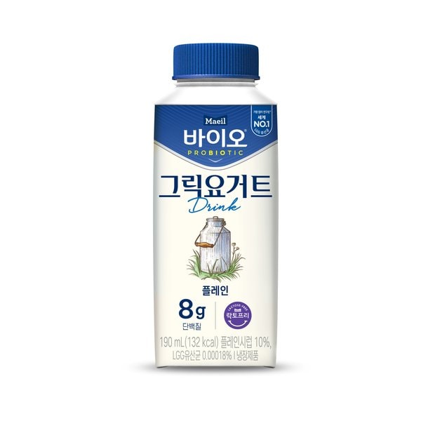 바이오 그릭요거트 드링크 플레인 190ml 8입 _냉장