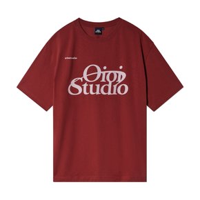 LOOP LOGO T-SHIRT _RED