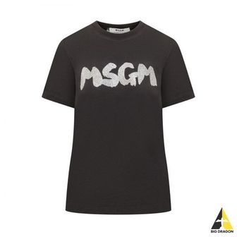 MSGM 엠에스지엠 글리터 클라우드 로고 반팔 티셔츠 (3641MDM138 247002 99) 73268087