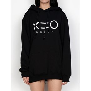 BLACK DOZOH WHITE F LOGO HOODIE SWEATSHIRTS