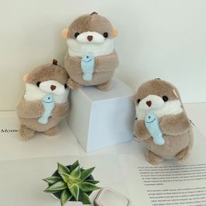피쉬사냥수달키링 해달 열쇠고리 인형 가방장식 동물_P379314672