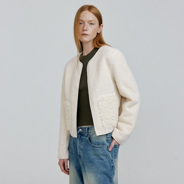몰리올리 KIM reversible cardigan jacket [vanilla]