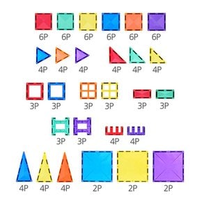 메가맥타일즈 디럭스 세트 110p 자석블럭 블록 장난감 교구
