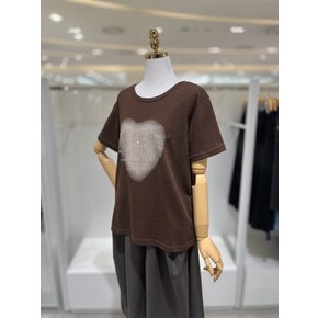 [AK수원점] [밸리걸] 하트 비즈 레터링 티셔츠 508800
