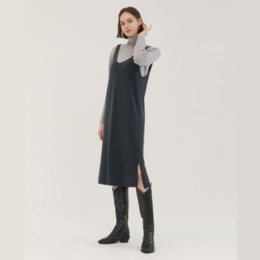 세컨스킨 최초가 109,000원 메리노울 홀가먼트 뷔스티에 레이어드 드레스 ACWFD2100