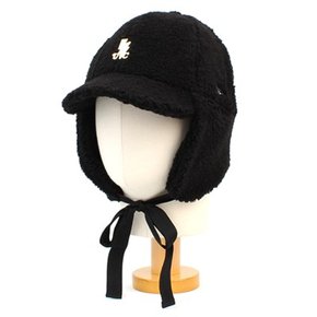 Thunder Muji Black Fleece Earflap Cap 귀달이모자