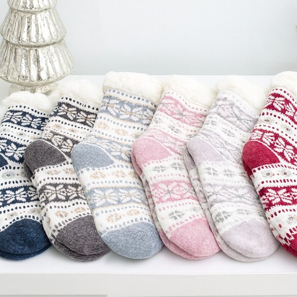 두꺼운 양털수면양말 미끄럼방지 남녀공용