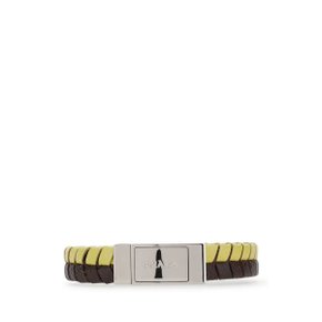 프라다 Two-tone leather bracelet 23S 2IB1502E26 F03F6