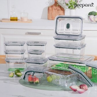 프리파라 브루클린 밀폐용기 12종 세트 스마트 래치락 반찬통