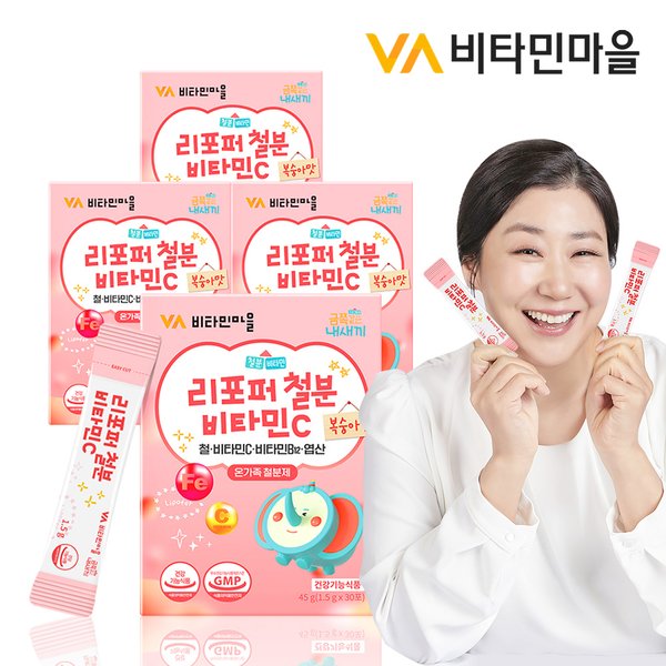 금쪽같은내새끼 리포퍼 철분 비타민C 복숭아맛 총120포 4개월분