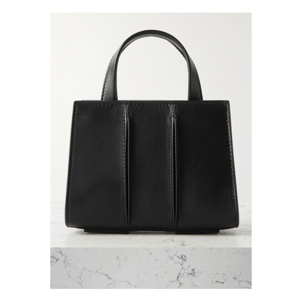 휘트니 백 3 나노 플리츠 가죽 토트 블랙 46376663162890484