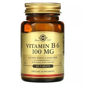 비타민 B6 100 mg 100 타블렛 유통기한 보장