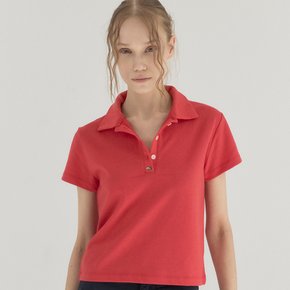 Clean Mood Pique Polo Top_Red
