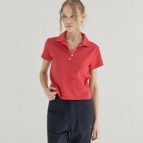 Clean Mood Pique Polo Top_Red