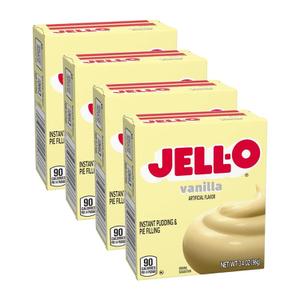  미국직구 Jell-O 젤오 바닐라 인스턴트 푸딩 앤 파이 필링 96g 4팩