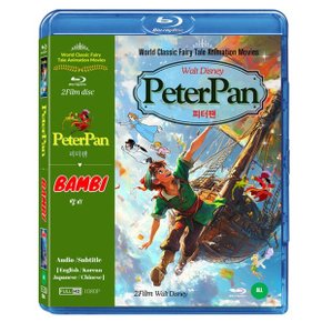 (Blu-ray) 피터팬+밤비 bluray 2disc film : Language Edition (English/Korean/Japanese/Chinese)