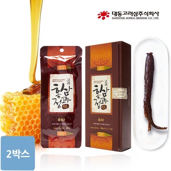 [본사직영][대동고려삼][총2박스] 6년근 고려홍삼정과골드 (30g x 5개입)x(총2박스)/인기선물세트/정과/절편