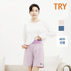 TRY 여성 하나만 선염 트렁크 파자마 5부 2중중택1