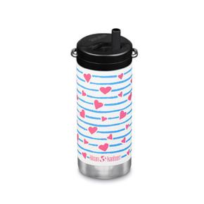 TK와이드 보틀 트위스트캡 355ml 하트 스트라이프 HS 12oz/보냉 텀블러 빨대형 보틀