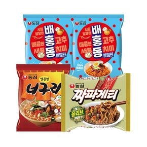 배홍동 비빔면 8봉 + 짜파게티 5봉 + 너구리 5봉