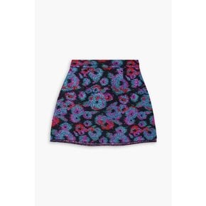 Leila metallic floral-jacquard mini skirt 블랙 1647597295673870