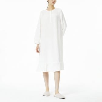 JAJU 여 이중지 파자마 원피스(WHITE / LIGHT BEIGE / NAVY)