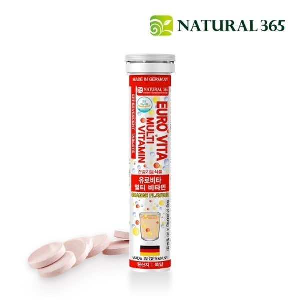 내츄럴365 독일 유로비타 발포비타민 멀티 비타민 (1병-20일분)