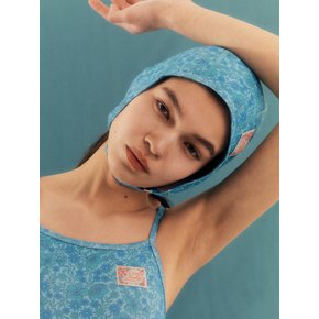 레트로 에비에이터 스윔 캡 [빈티지 피오니_블루]
