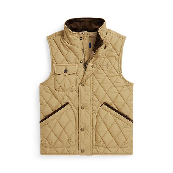 폴로 키즈 남아 2-7세 코듀로이 트림 퀼트 베스트(CWPOOTWBN220068250)
