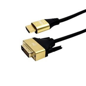 HDMI to DVI 골드 메탈 케이블 (IN-D2HG050, 5m)