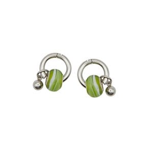 whirl earrings-green