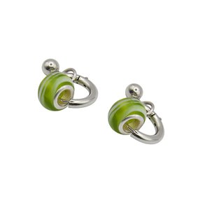 whirl earrings-green