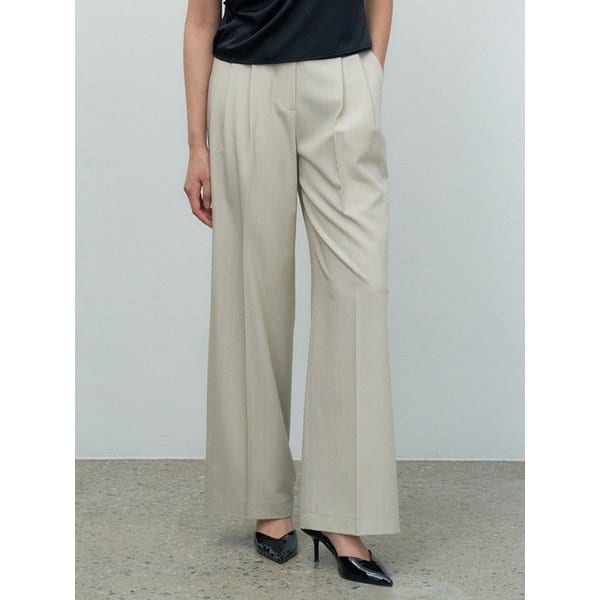 PIN-STRIPE TAPE PANTS BEIGE MBESPA003BE