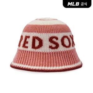 MLB [코리아공식] 바시티 니트 버킷햇 돔핏 BOS (Pink)