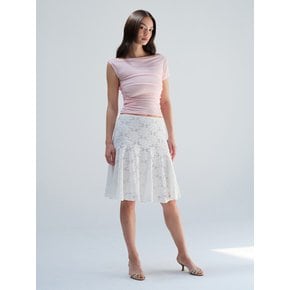 Maya Lace Skirt WHITE